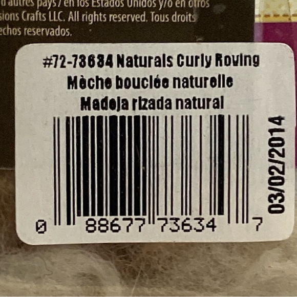 6 Dimensions FeltWorks 100% Wool Naturals Curly Roving 0.25oz Needle Felting - Picture 5 of 12